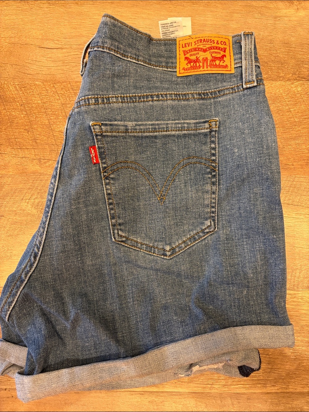 Levi's Women's Light Blue Boyfriend Denim Shorts
